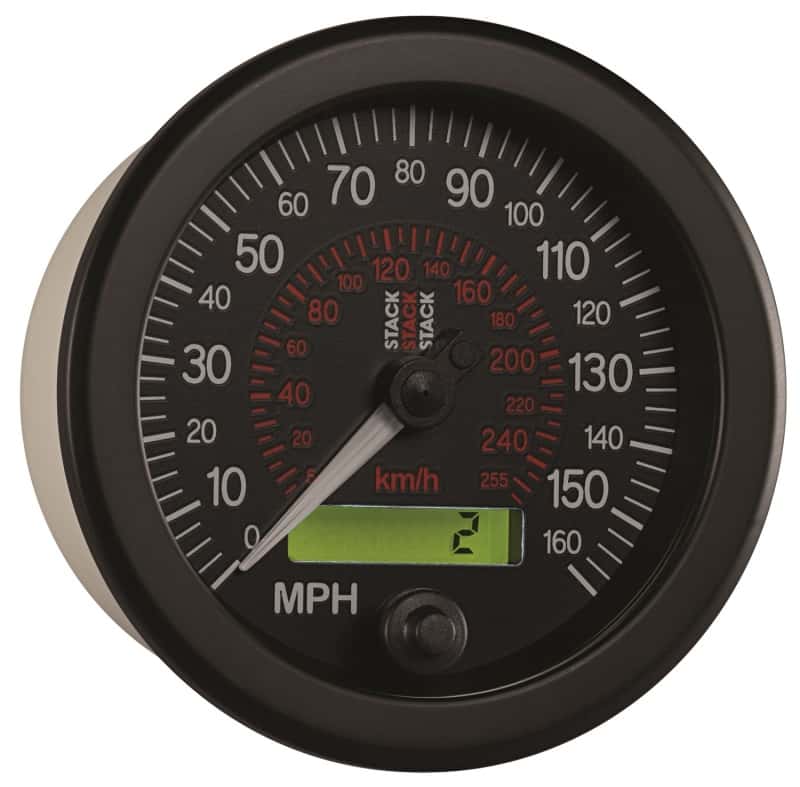 AutoMeter — Autometer Stack Instruments 88MM 0-160 MPH / 260 KM/H Programmable Speedometer - Black
Spd Elec Blk 160MPH - view 5