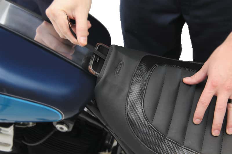 Mustang Motorcycle — Mustang 82-00 Harley FXR Jody Perewitz Design Solo Seat (Hinge Mounted) - Black - view 2