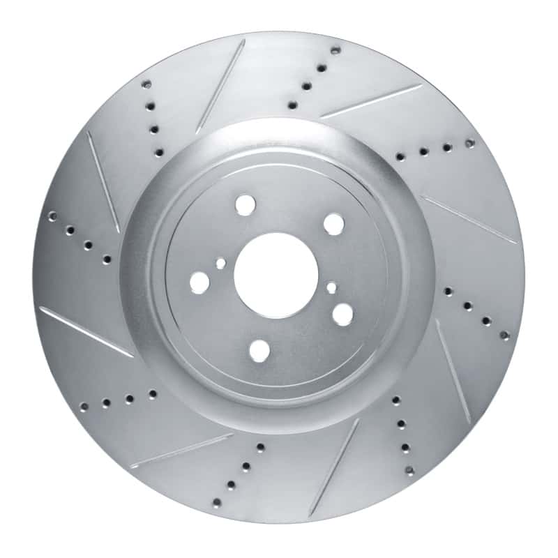 R1 Concepts — R1 15-22 Lexus RC F Left Front Drilled & Slotted Silver Brake Rotor
R1 Brake Rotor Drill - view 1