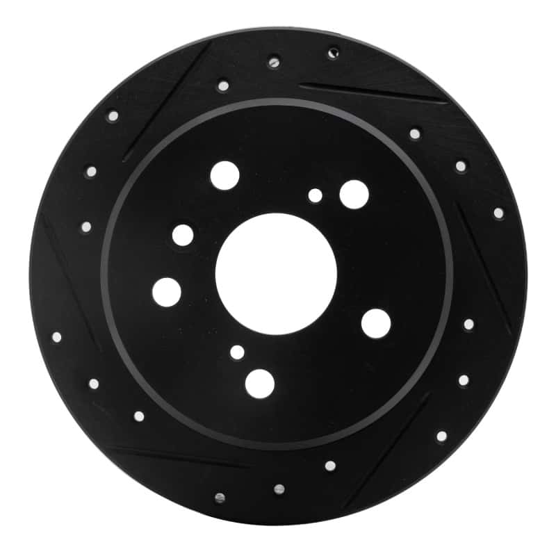R1 Concepts — R1 92-03 Lexus ES300 Rear Left Drilled & Slotted Black Brake Rotor
R1 Brake Rotor Drill - view 1