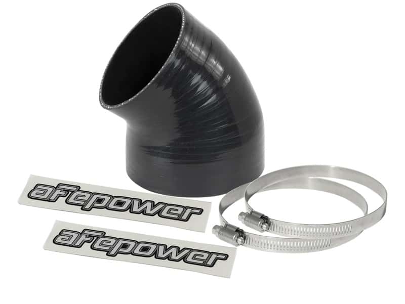 aFe — aFe Magnum FORCE CAI Univ. Silicone (4.125in to 3.5in ID / 49 Deg.) Elbow Reducing Coupler - Black
Intake Coupling Kit - view 1