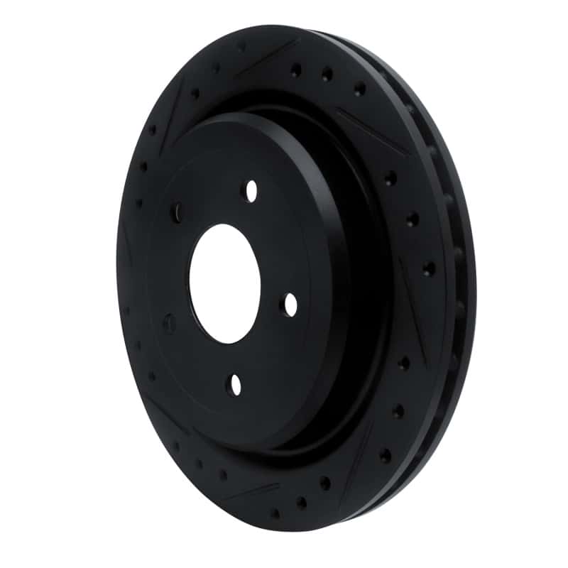 R1 Concepts — R1 97-13 Cadillac XLR Rear Left Drilled & Slotted Black Brake Rotor
R1 Brake Rotor Drill - view 2