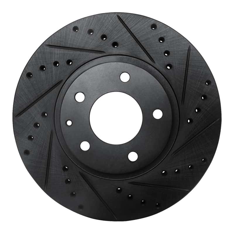 R1 Concepts — R1 01-02 Mazda Millenia Front Right Drilled & Slotted Black Brake Rotor
R1 Brake Rotor Drill - view 1