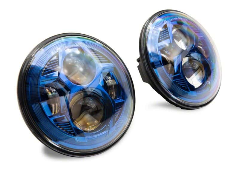 Raxiom — Raxiom 07-18 Jeep Wrangler JK 7-In LED Headlights- BlueHousing- Clear Lens
Headlights - view 2