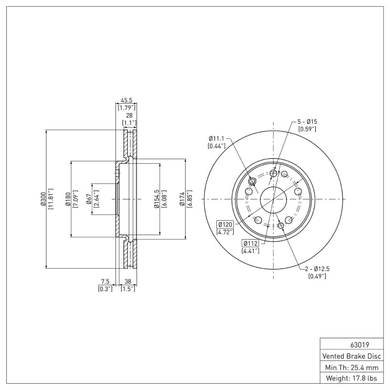 DFC — DFC 90-98 Mercedes-Benz SL320 Front GeoSPEC Coated Rotor
DFC Brake Rotor - view 6