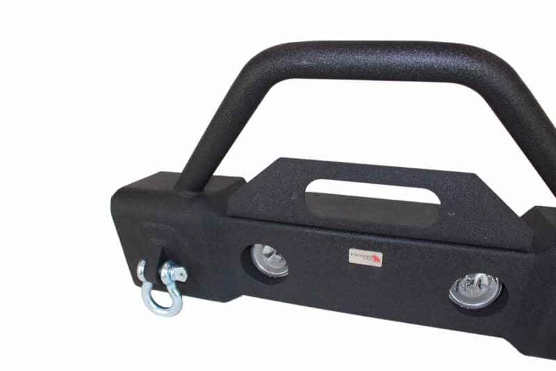 Fishbone Offroad — Fishbone Offroad 07-18 Jeep Wrangler JK Stubby Bumper W/Tube Guard - Black Textured Powdercoated - view 3