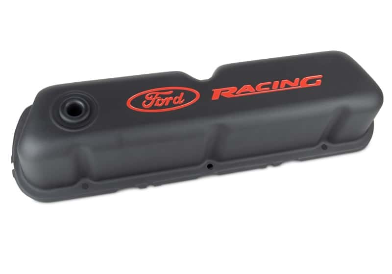 Ford Racing — Ford Racing Logo Stamped Steel Black Satin Valve Covers Black Crinkle
Valve Cover Set - view 7