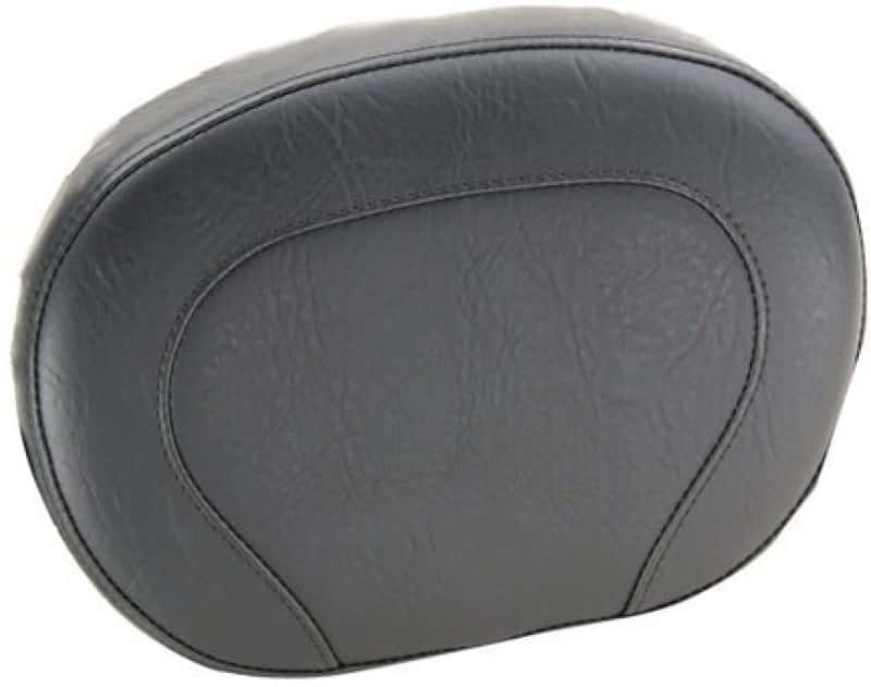 Mustang Motorcycle — Mustang Harley Setback Vintage Sissy Bar Pad Low Medallion Style (12 inch x 9 inch) - Black - view 2