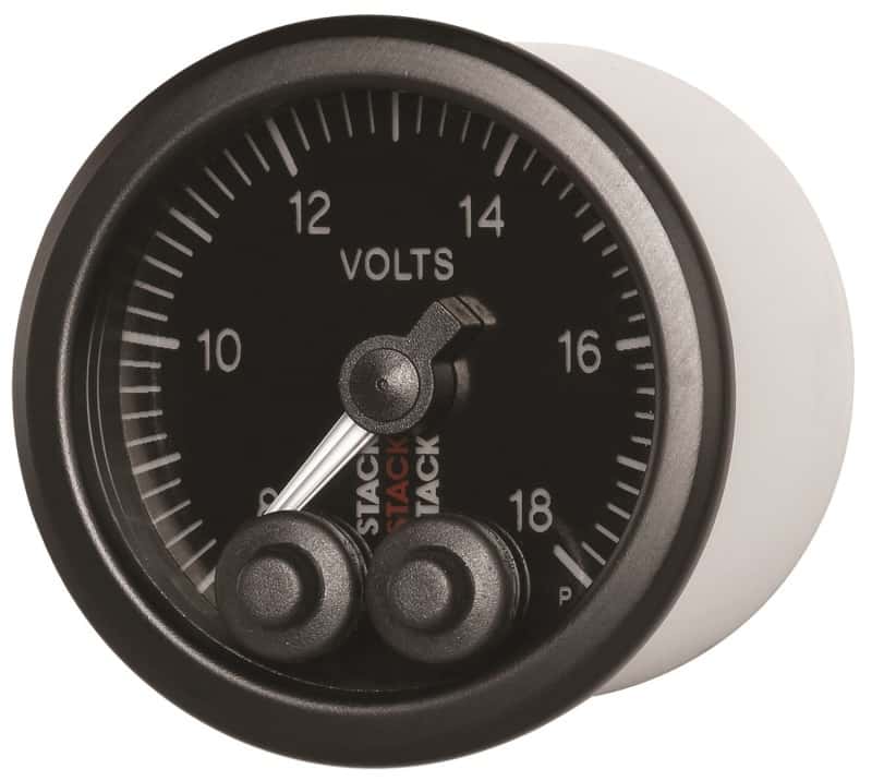 AutoMeter — Autometer Stack 52mm 8-18V Pro-Control Battery Voltage Gauge -Black
Ga Volt PC Blk 18v - view 3