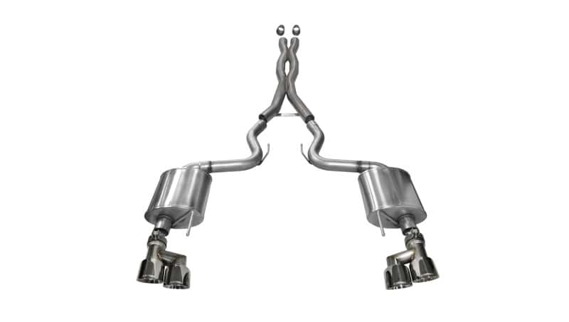 CORSA Performance — Corsa 2015-2017 Ford Mustang GT 5.0 3in Cat Back Exhaust Polish Quad Tips (Sport)
Exhaust - view 3