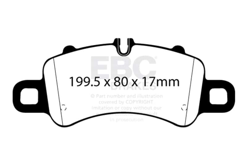 EBC — EBC 17-18 Porsche 718 Boxster 2.5L Redstuff Front Brake Pads
Disc Brake Pad - view 1