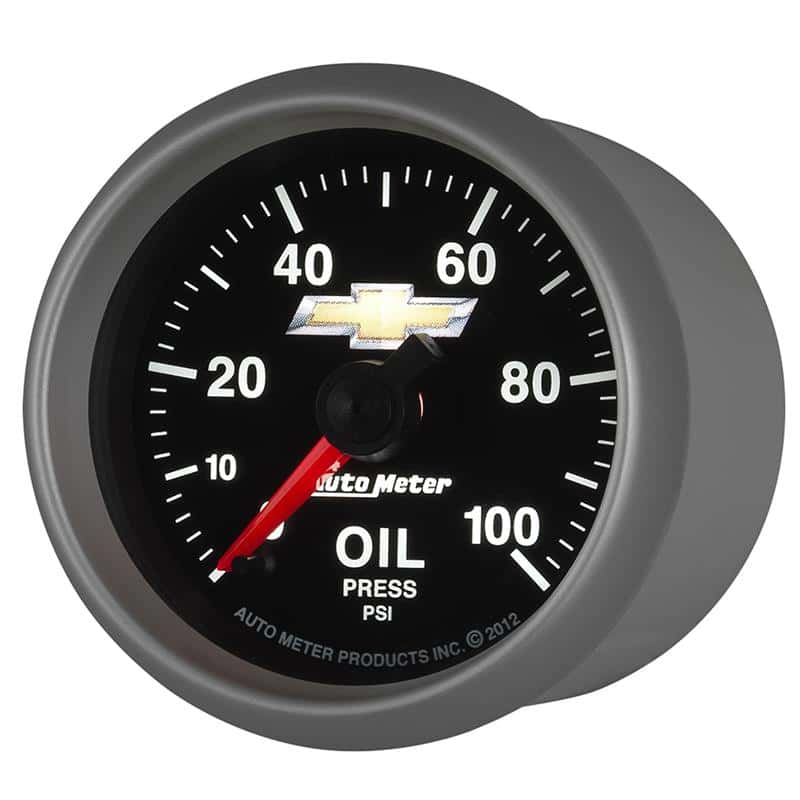 AutoMeter — AutoMeter Gauge Oil Press 2-1/16in. 100PSI Digital Stepper Motor Chevy Gold Bowtie
GA 2" OP 100PSI COPO - view 4