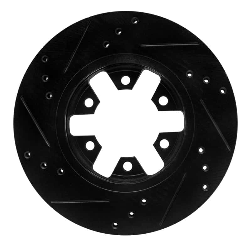 R1 Concepts — R1 85-12 Nissan D21 Pickup RWD (4 Cyl Excl HD) Front Right Drilled & Slotted Black Brake Rotor
R1 Brake Rotor Drill - view 5
