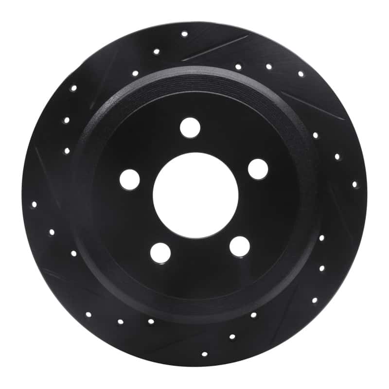 R1 Concepts — R1 07-12 Dodge Nitro Rear Left Drilled & Slotted Black Brake Rotor
R1 Brake Rotor Drill - view 1