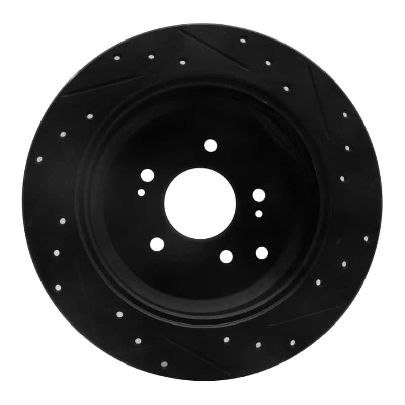 R1 Concepts — R1 07-12 Hyundai Veracruz Rear Left Drilled & Slotted Black Brake Rotor
R1 Brake Rotor Drill - view 5