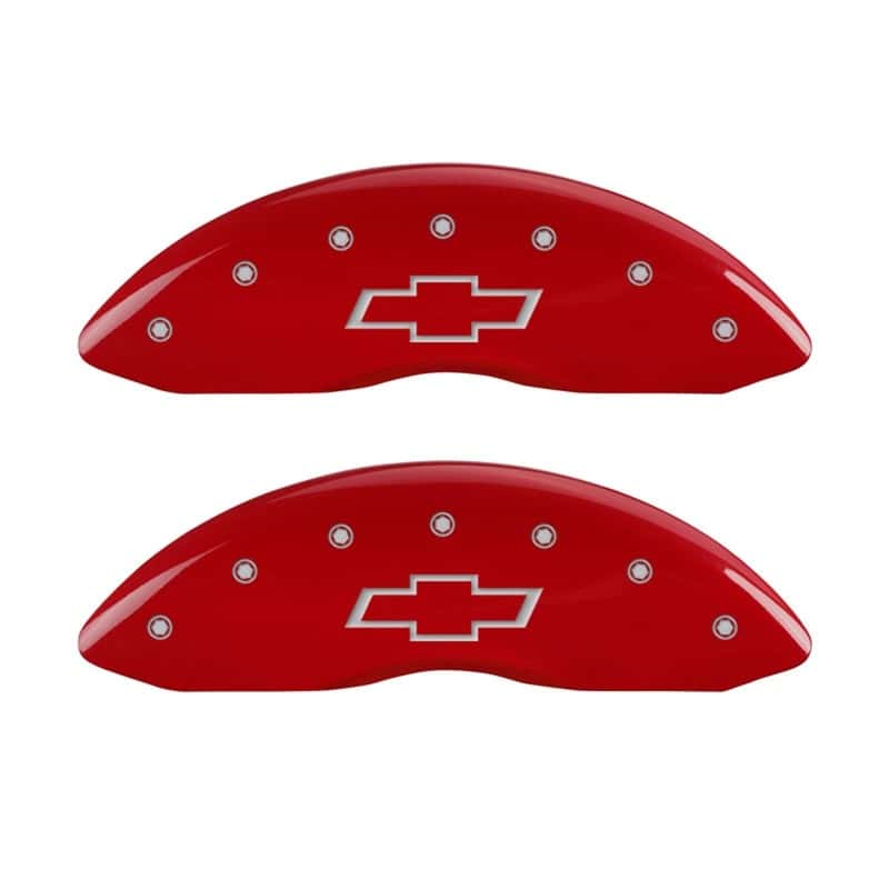MGP — MGP Front set 2 Caliper Covers Engraved Front Bowtie Red finish silver ch
Caliper Covers - view 1