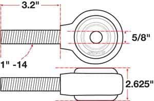 SPC Performance — SPC Performance xAxis Rod End Ball Joint
CROSSAXIS ROD END
XAXIS JOINT - view 2