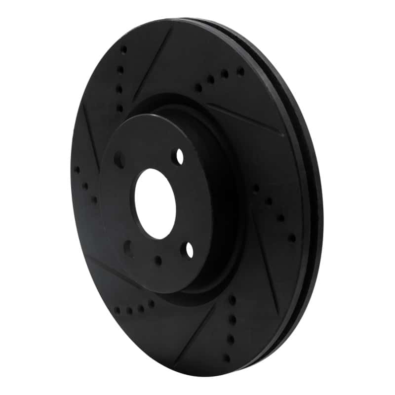 R1 Concepts — R1 2016-2025 Fiat 124 Spider Front Left Drilled & Slotted Black Brake Rotor
R1 Brake Rotor Drill - view 2