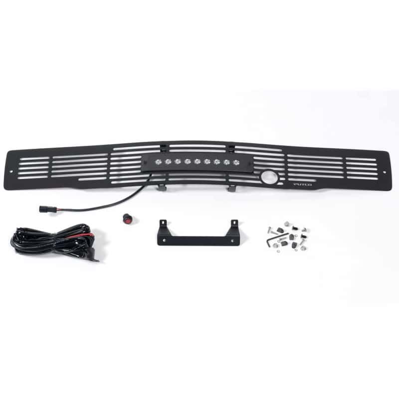 Putco — Putco 15-17 Ford F-150 Bumper Grille Insert- SS Blk Bar Design w/Heater Plug & 10in Luminix Lightbar
BmprValanceGrilleIns - view 2