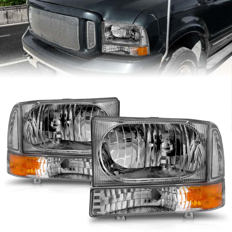 ANZO — ANZO 2000-2004 Ford Excursion Crystal Headlights Chrome w/ Corner Lights 2pc
Head Light Set
HdLtSet - view 1