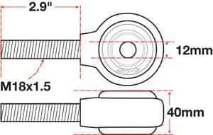 SPC Performance — SPC Performance xAxis Rod End Ball Joint
CROSSAXIS ROD END
XAXIS JOINT - view 2