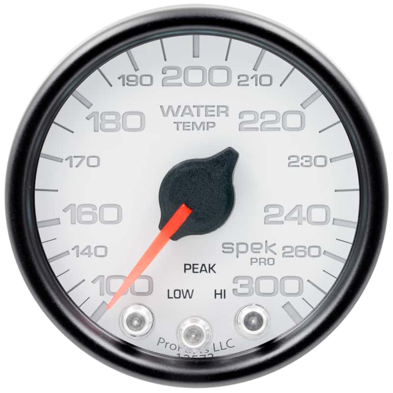 AutoMeter — Autometer Spek-Pro Gauge Water Temp 2 1/16in 300f Stepper Motor W/Peak & Warn Wht/Blk
GA 2" WTEMP WCB SPEK - view 1