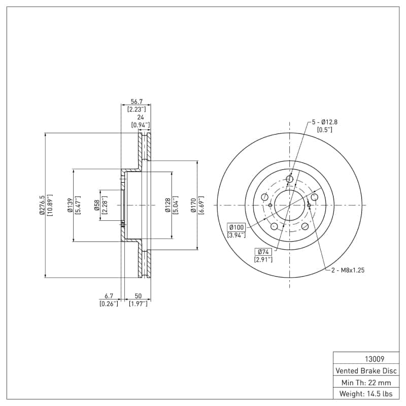 DFC — DFC 90-16 Saab 9-2X Front GeoSPEC Coated Rotor
DFC Brake Rotor - view 2