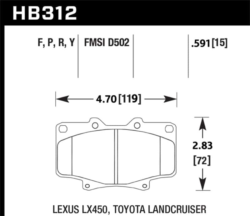Hawk Performance — Hawk LTS Street Brake Pads
Disc Brake Pad - view 2