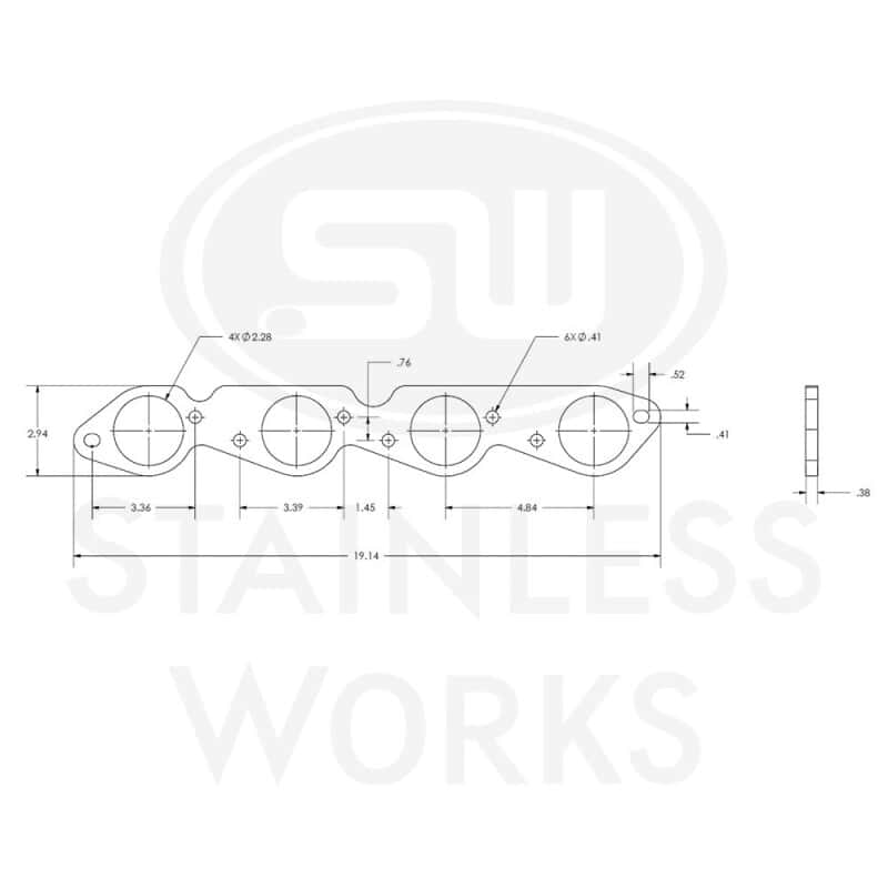 Stainless Works — Stainless Works Big Block Chevy Round Port Header 304SS Exhaust Flanges 2-1/4in Primaries
Header Flange
HFBBC225
 - view 5
