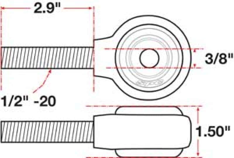 SPC Performance — SPC Performance xAxis Rod End Ball Joint
CROSSAXIS ROD END
XAXIS JOINT - view 3