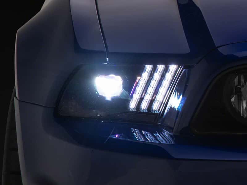 Raxiom — Raxiom 13-14 Ford Mustang LED Projector Headlights SEQL Turn Signals- Blk Housing (Clear Lens)
Headlights - view 1