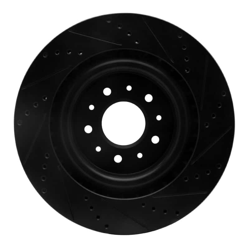 R1 Concepts — R1 00-06 Jaguar XKR Front Left Drilled & Slotted Black Brake Rotor
R1 Brake Rotor Drill - view 5