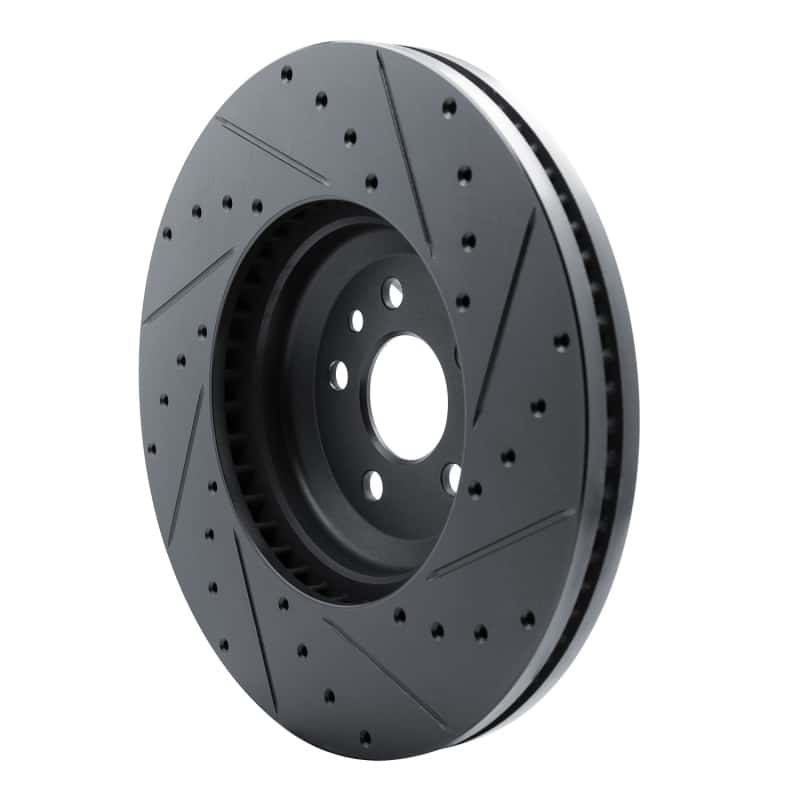 R1 Concepts — R1 20-25 Jaguar E-Pace Front Left Drilled & Slotted Black Brake Rotor
R1 Brake Rotor Drill - view 4