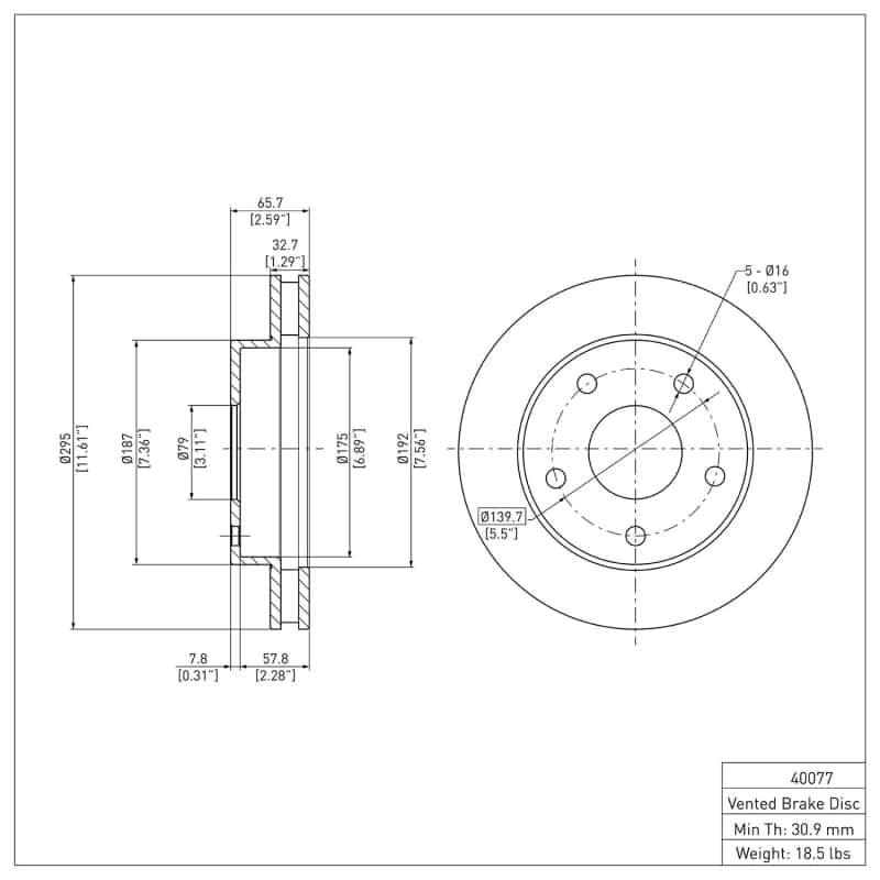 DFC — DFC 94-99 Dodge RamCharger (Mexico) Front GeoSPEC Coated Rotor
DFC Brake Rotor - view 2