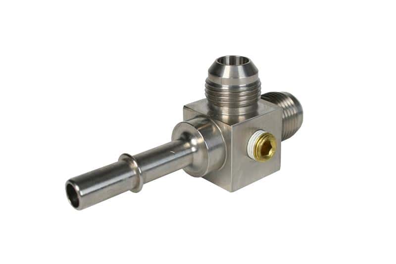 Aeromotive — Aeromotive 3/8 Male Quick Connect Tee Fitting
Fitting - view 3