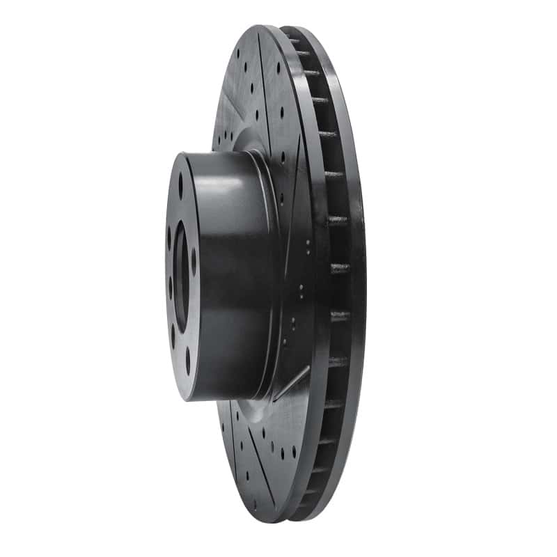 R1 Concepts — R1 11-18 BMW X4 Front Right Drilled & Slotted Black Brake Rotor
R1 Brake Rotor Drill - view 2
