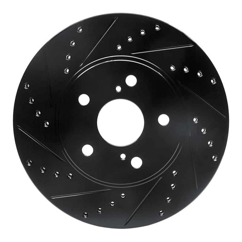 R1 Concepts — R1 02-15 Lexus ES300 Front Left Drilled & Slotted Black Brake Rotor
R1 Brake Rotor Drill - view 1