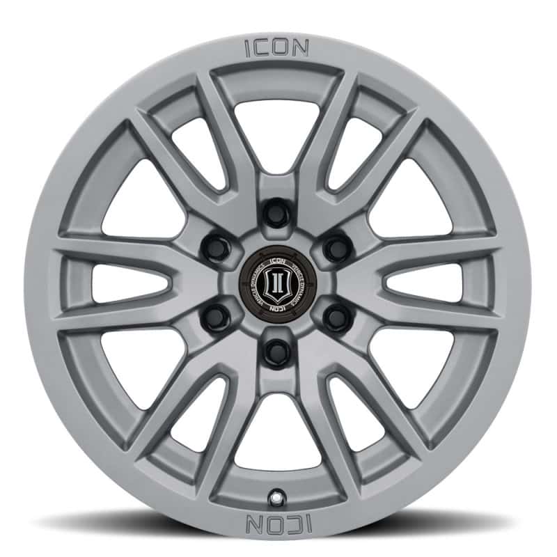 ICON — ICON Vector 6 17x8.5 6x5.5 0mm Offset 4.75in BS 106.1mm Bore Titanium Wheel
VECTOR 6 WHEEL - view 2