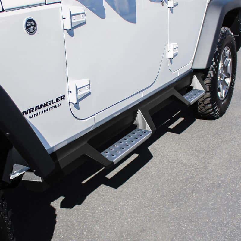 Westin — Westin 07-18 Jeep Wrangler JKU 4dr. HDX Stainless Drop Nerf Step Bars - Tex. Blk
Nerf/Step Bar - view 5