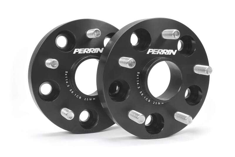 Perrin Performance — PERRIN Subaru 25mm Wheel Spacers 5x114.3 BP w/56mm Hub - Black - view 11