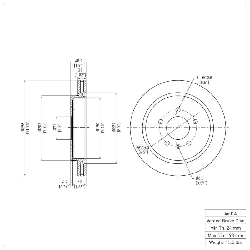 DFC — DFC 03-11 Cadillac CTS Rear GeoSPEC Coated Rotor
DFC Brake Rotor - view 6
