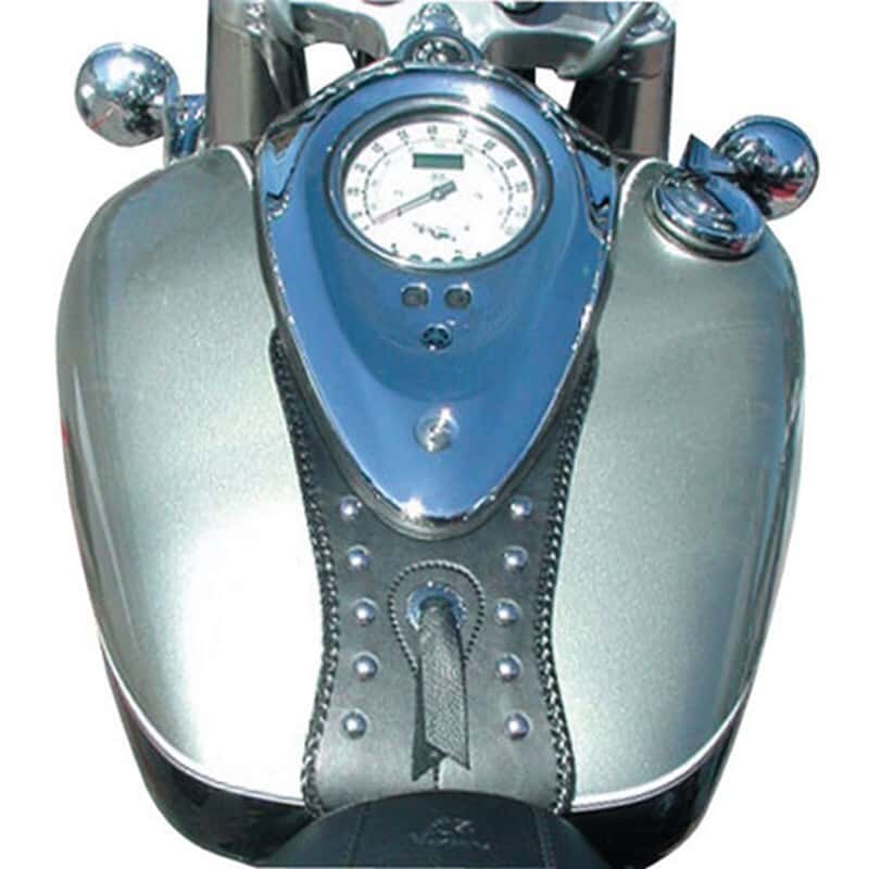 Mustang Motorcycle — Mustang 99-15 Yamaha Road Star 1600/1700 Tank Bib w/Studs - Black - view 2