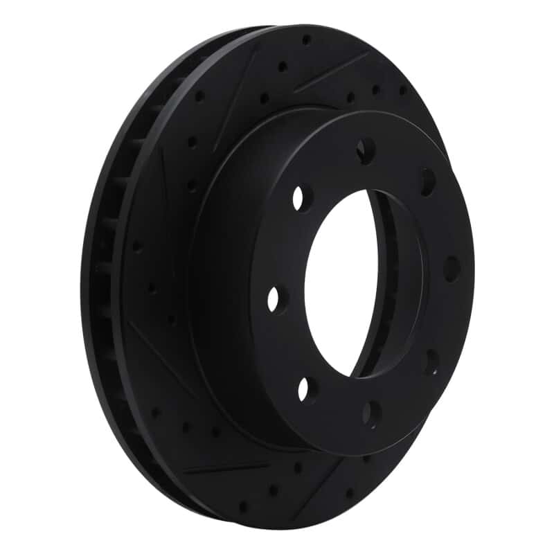 R1 Concepts — R1 99-20 Cadillac DeVille Front Left Drilled & Slotted Black Brake Rotor
R1 Brake Rotor Drill - view 2