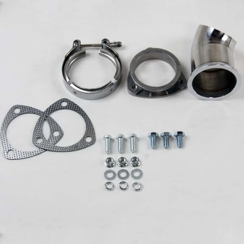 Granatelli Motor Sports — Granatelli 3.0in 304SS Turn Down w/V-Band & Gaskets
Exhaust Tail Pipe - view 1