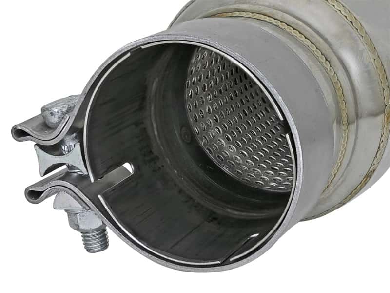 aFe — aFe MACH Force-Xp 304 Stainless Steel Resonator 2.5in Inlet/Outlet x 4in Dia x 15in Body x 19in L
Stainless Resonator - view 5