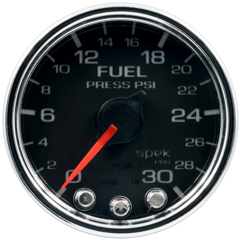 AutoMeter — Autometer Spek-Pro Gauge Fuel Press 2 1/16in 30psi Stepper Motor W/Peak & Warn Blk/Chrm
GA 2" FP 30 BFC SPEK - view 5