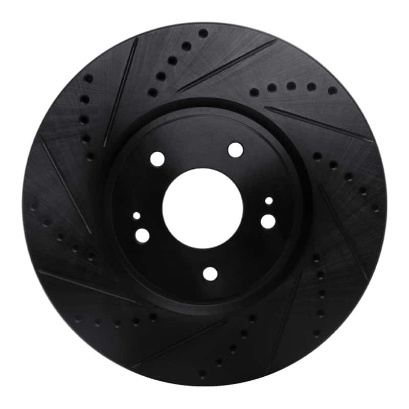 R1 Concepts — R1 03-06 Mitsubishi Lancer Front Left Drilled & Slotted Black Brake Rotor
R1 Brake Rotor Drill - view 1
