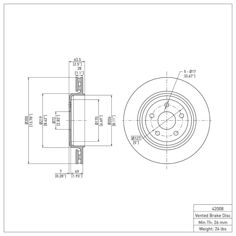 DFC — DFC 12-25 Dodge Durango Rear GeoSPEC Coated Rotor
DFC Brake Rotor - view 6