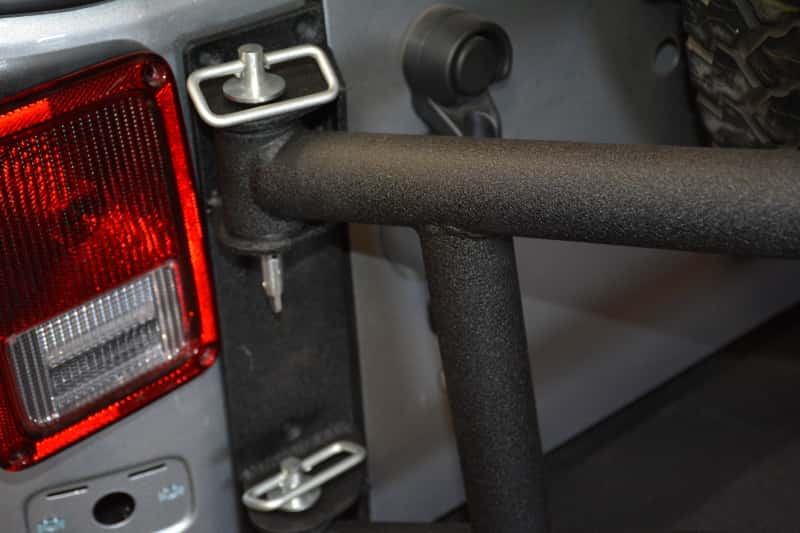 DV8 Offroad — DV8 Offroad 07-18 Jeep Wrangler Body Mounted Tire Carrier - view 6