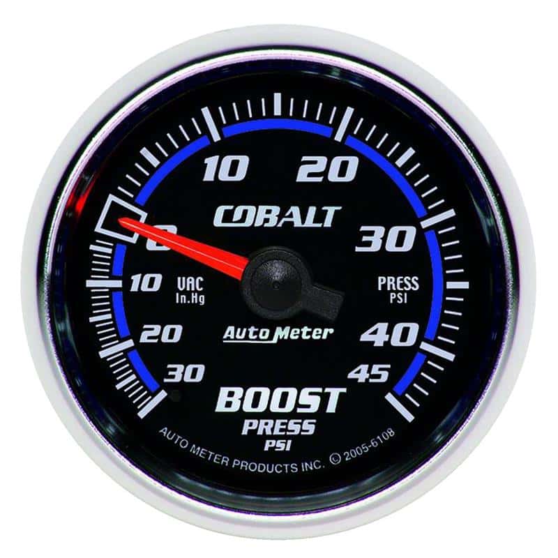 AutoMeter — Autometer Cobalt 52mm 45psi Vacuum Boost Gauge
GA 2" BST 45PSI M CB - view 2